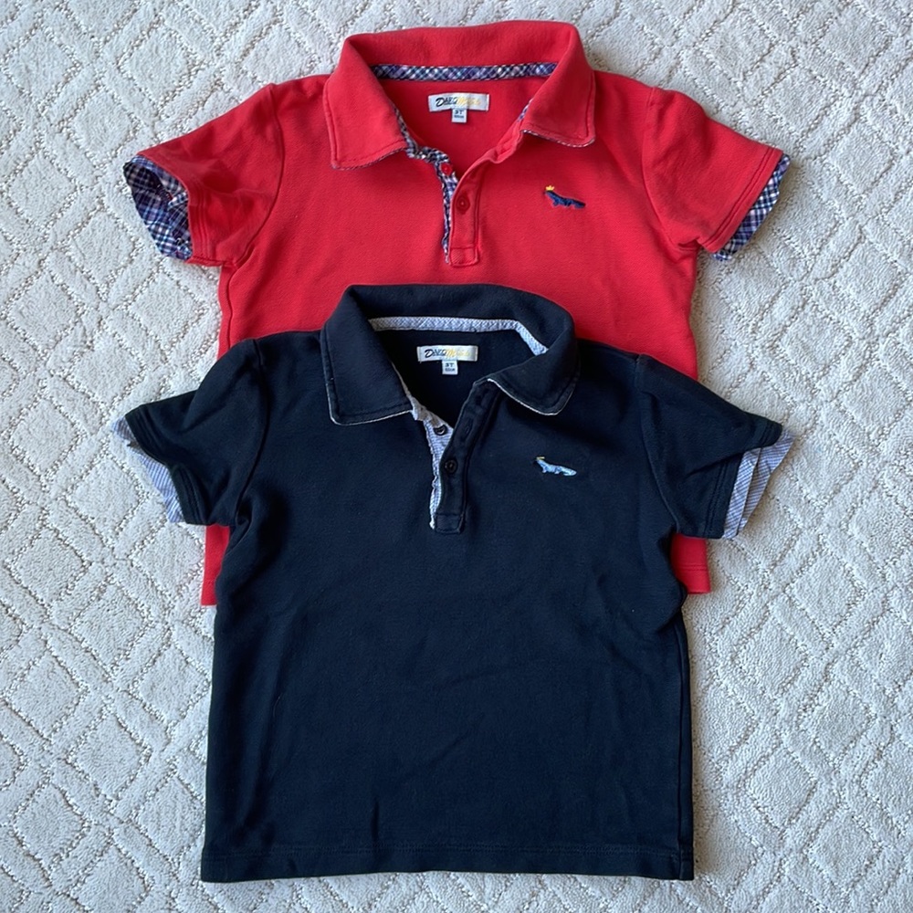Red and Black Polos (2) size 3T